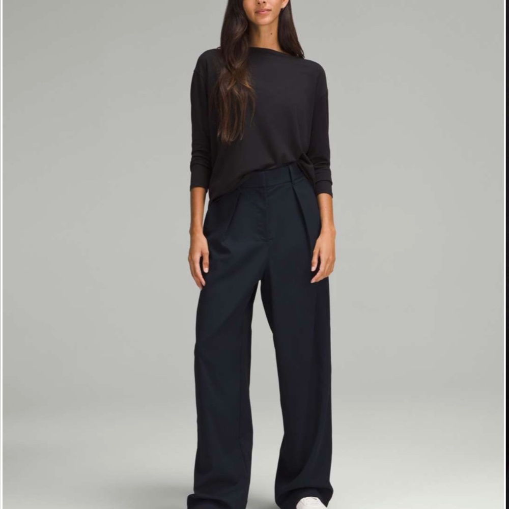 lululemon athletica Black Wide-Leg Pants